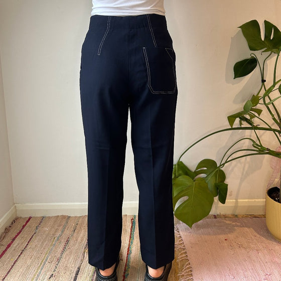 Vintage navy Celine Trousers - womens 28" waist