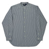 Ralph Lauren Collarless Shirt - Medium Blue Cotton