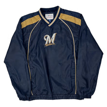  Milwaukee Brewers Mlb Mlb Windbreaker - Large Navy Polyester