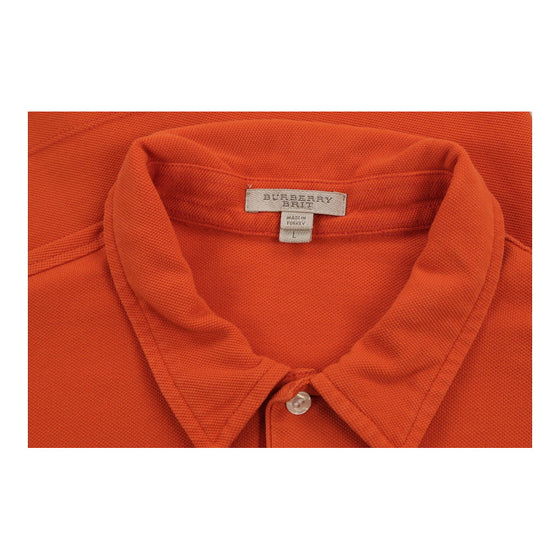 Vintage orange Burberry Brit Polo Shirt - mens large