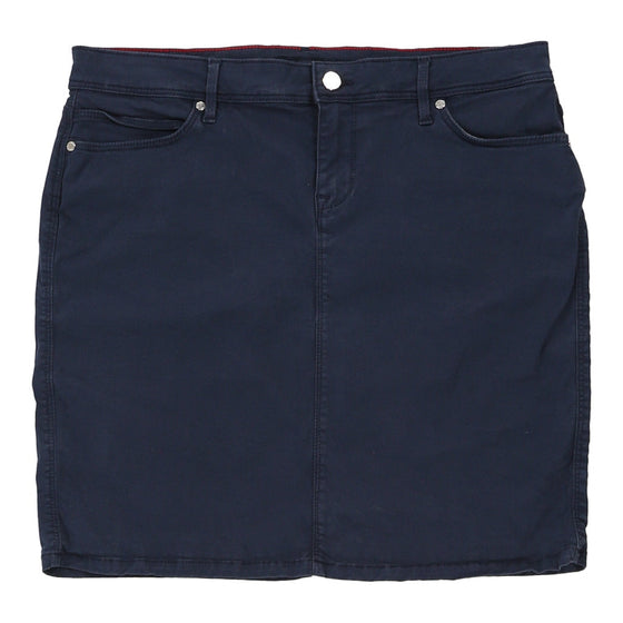 Tommy Hilfiger Mini Skirt - 32W UK 12 Navy Cotton