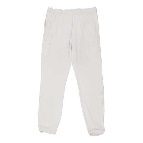 Les Copains Trousers - 30W UK 10 White Viscose Blend