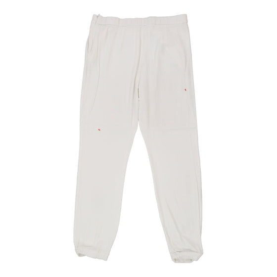 Les Copains Trousers - 30W UK 10 White Viscose Blend