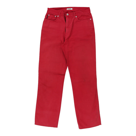 Moschino Trousers - 28W UK 8 Red Cotton