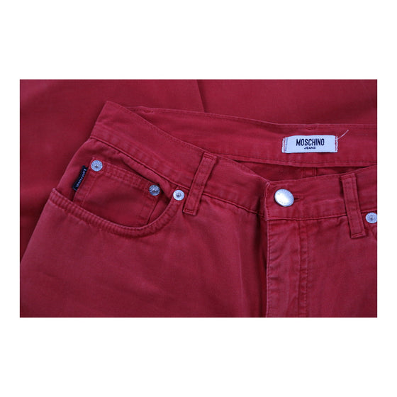 Moschino Trousers - 28W UK 8 Red Cotton