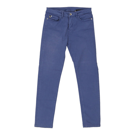 Love Moschino Trousers - 28W UK 8 Blue Cotton