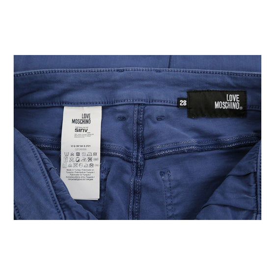 Love Moschino Trousers - 28W UK 8 Blue Cotton