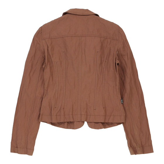 Moschino Jacket - Small Brown Cotton Blend