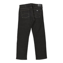  Armani Jeans - 36W UK 18 Black Cotton Blend