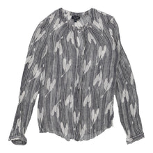  Armani Jeans Sheer Blouse - Medium Navy Viscose