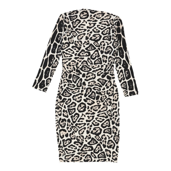 Just Cavalli Animal print Midi Dress - Small Black Cotton