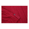 Armani Jeans V-neck Long Sleeve Polo Shirt - Large Red Cotton