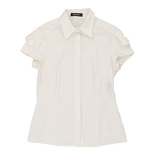  Versace Short Sleeve Shirt - Large White Cotton Blend