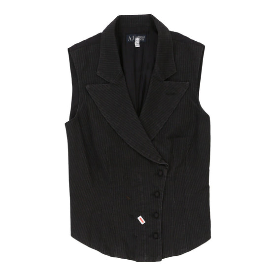 Armani Jeans Waistcoat - Small Black Cotton Blend