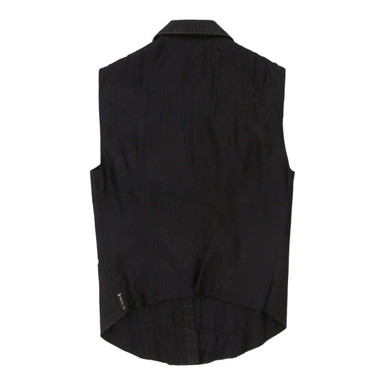 Armani Jeans Waistcoat - Small Black Cotton Blend