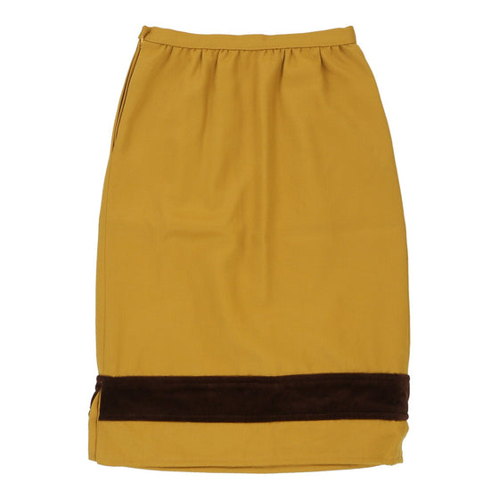 Valentino Skirt - 26W UK 6 Yellow Wool