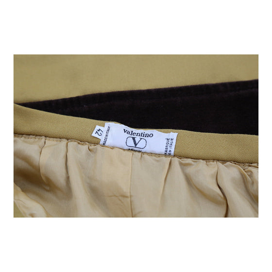 Valentino Skirt - 26W UK 6 Yellow Wool