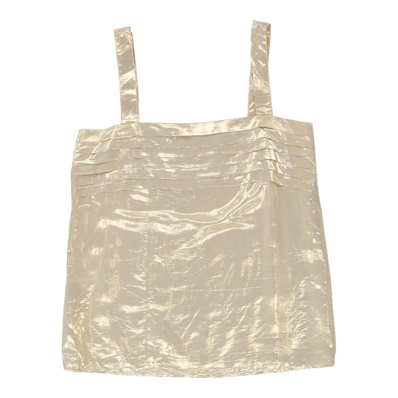 Louis Feraud Strap Top - Large Gold Viscose Blend