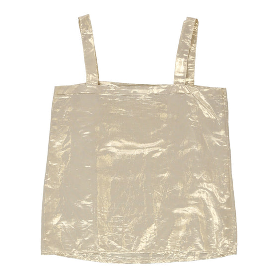 Louis Feraud Strap Top - Large Gold Viscose Blend