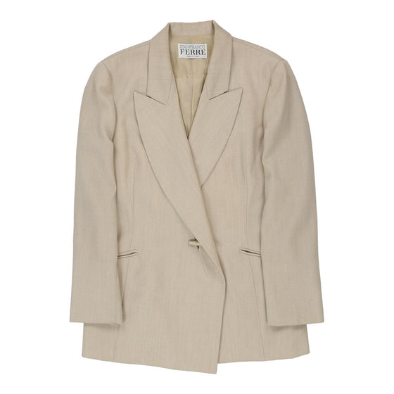 Gianfranco Ferre Blazer - Large Cream Wool