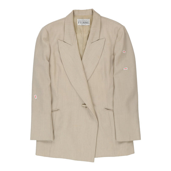 Gianfranco Ferre Blazer - Large Cream Wool