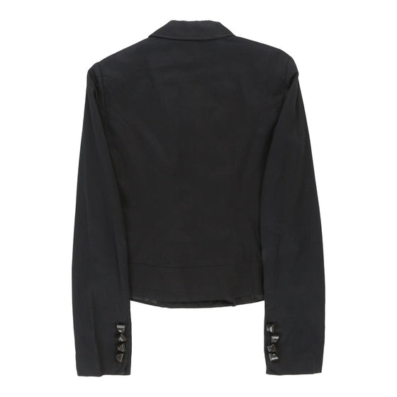 Gf Ferre Cropped Blazer - Medium Black Cotton Blend