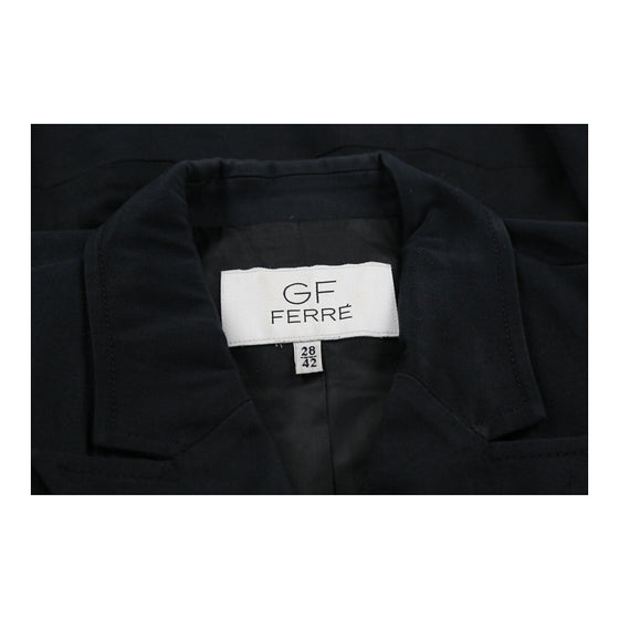 Gf Ferre Cropped Blazer - Medium Black Cotton Blend