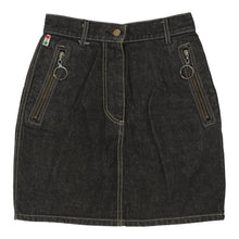  Moschino Denim Skirt - 25W UK 6 Black Cotton