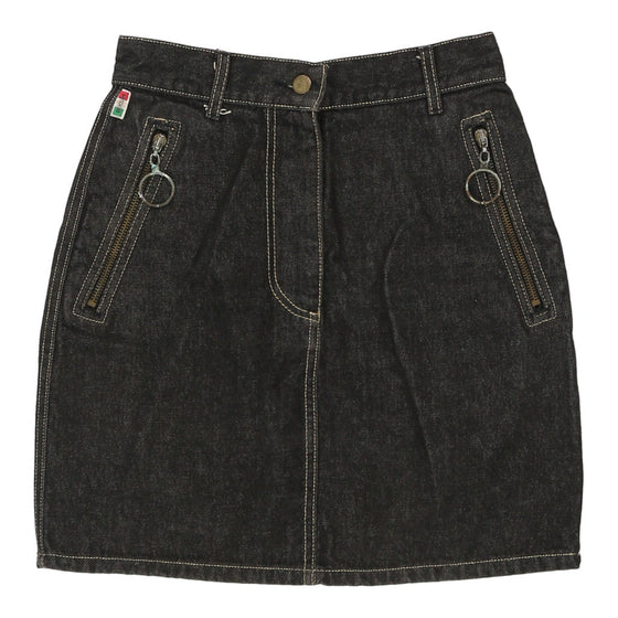 Moschino Denim Skirt - 25W UK 6 Black Cotton