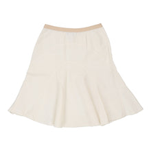  Cheap & Chic Moschino Skirt - 26W UK 6 Cream Cotton Blend