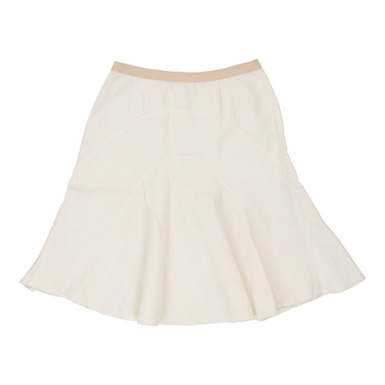 Cheap & Chic Moschino Skirt - 26W UK 6 Cream Cotton Blend