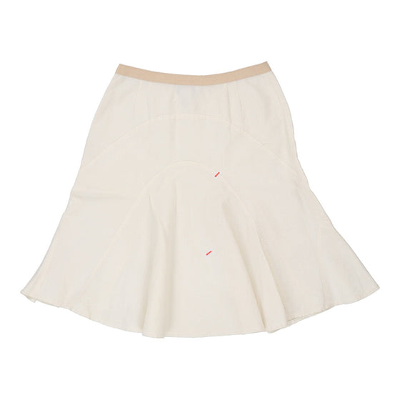 Cheap & Chic Moschino Skirt - 26W UK 6 Cream Cotton Blend