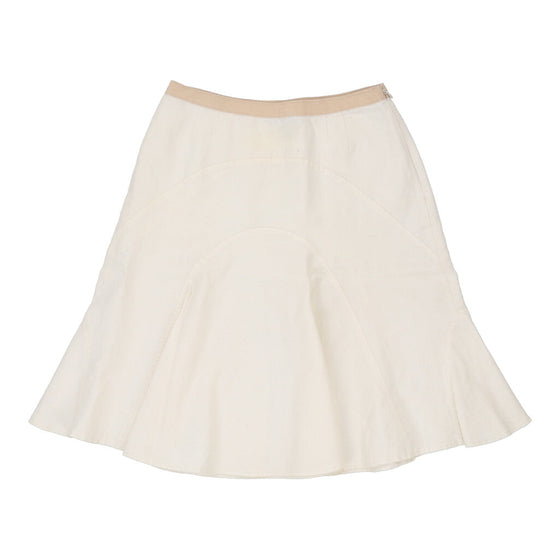 Cheap & Chic Moschino Skirt - 26W UK 6 Cream Cotton Blend