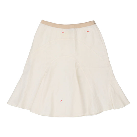 Cheap & Chic Moschino Skirt - 26W UK 6 Cream Cotton Blend