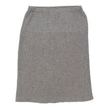  Iceberg Midi Skirt - Large Grey Wool Blend