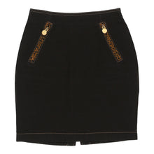  Roccobarocco Skirt - 26W UK 6 Black Cotton