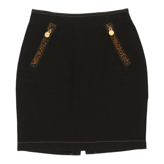 Roccobarocco Skirt - 26W UK 6 Black Cotton