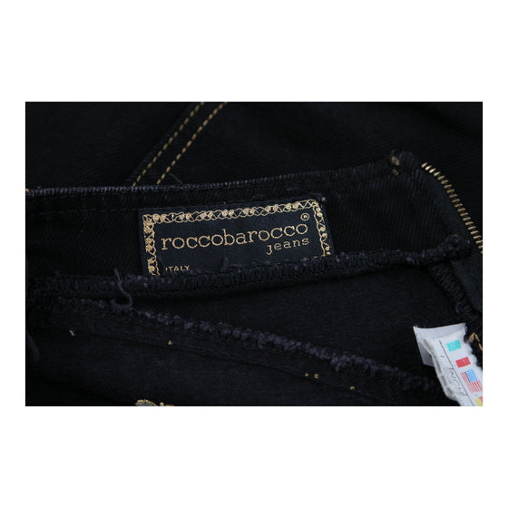 Roccobarocco Skirt - 26W UK 6 Black Cotton