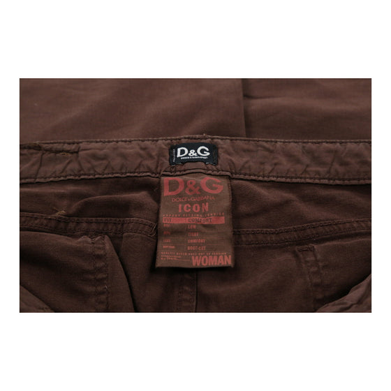 Dolce & Gabbana Trousers - 34W UK 12 Brown Cotton Blend