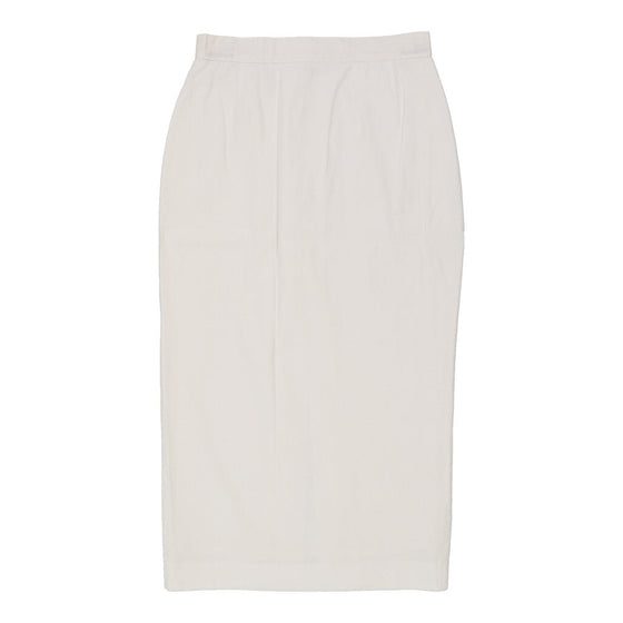 Roccobarocco Midi Skirt - 26W UK 6 Cream Cotton