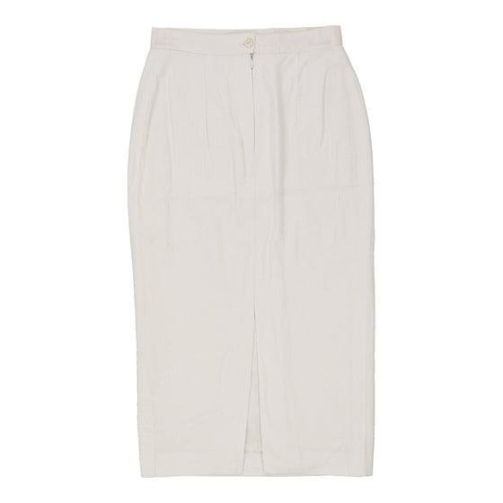 Roccobarocco Midi Skirt - 26W UK 6 Cream Cotton