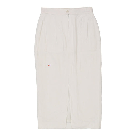 Roccobarocco Midi Skirt - 26W UK 6 Cream Cotton