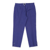 Krizia Trousers - 32W UK 12 Purple Cotton Blend