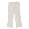 Moschino Jeans Trousers - 32W UK 10 Cream Cotton Blend