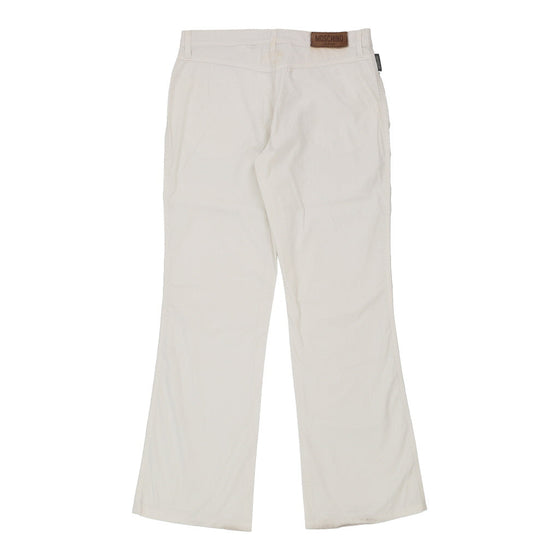 Moschino Jeans Trousers - 32W UK 10 Cream Cotton Blend