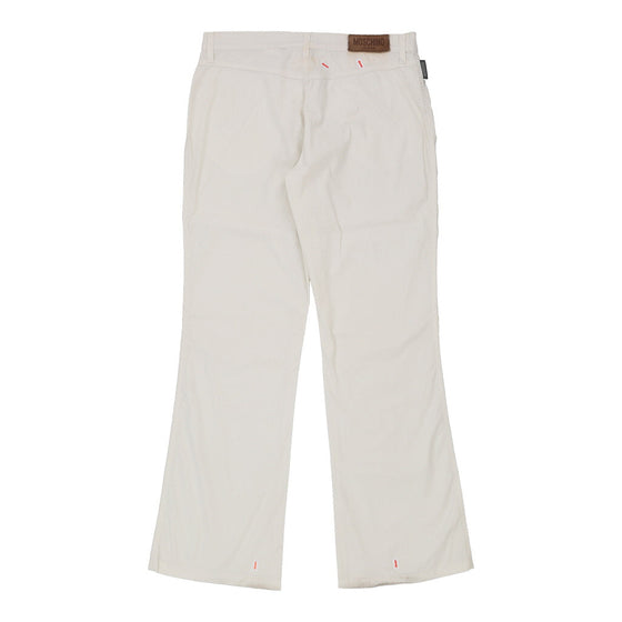 Moschino Jeans Trousers - 32W UK 10 Cream Cotton Blend