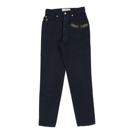 Roccobarocco Trousers - 28W UK 10 Navy Cotton