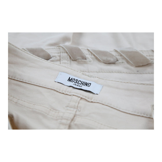 Moschino Jeans Mini Skirt - 30W UK 10 Beige Cotton Blend