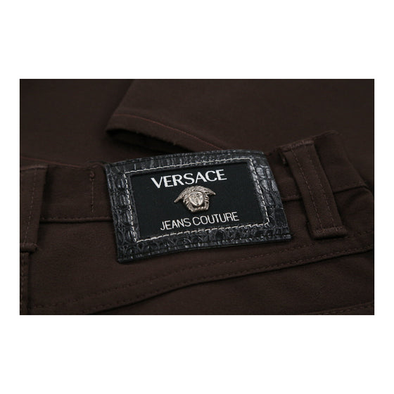 Versace Jeans Couture Trousers - 26W UK 6 Brown Nylon Blend