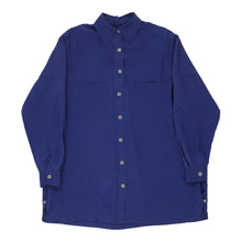  Oliver Valentino Blouse - XL Blue Silk